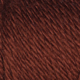 Swatch of Caron Simply Soft Solids yarn in shade chocolate (medium/dark brown)