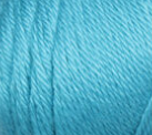Swatch of Caron Simply Soft Brights yarn in blue mint shade