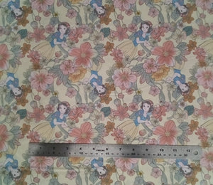 Disney Princess Florals - 45" - 100% Cotton