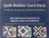 Quilt Builder Card Deck package (back) - cutting info on back