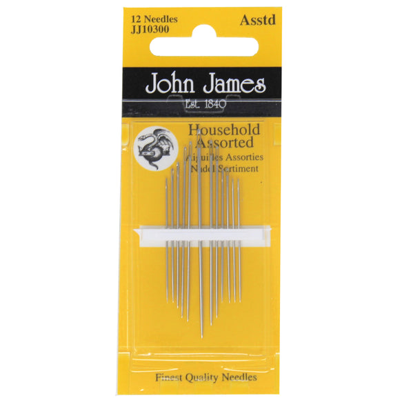 Pack of 12 assorted household needles