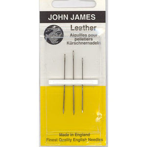 3 Leather Needles - Size 3/7 in packaging on white background