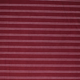 Square swatch red & white stripes printed fabric (burgundy fabric with thin white double line stripes)