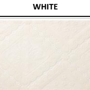 White lace detail vinyl swatch with label