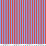 Swatch of tent stripes printed fabric in lupine (blue/pink)