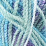 Swatch of Marble Chunky yarn in shade MC93 (light to dark blues and purple)