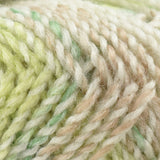 Swatch of Marble Chunky yarn in shade MC94 (pale cream, beige and green shades)