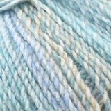 Swatch of Marble Chunky yarn in shade MC96 (light pastel blues)