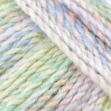 Swatch of Marble Chunky yarn in shade MC97 (light pastel shades: white, pink, blue, orange, green, yellow, purple)
