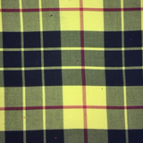 Square swatch yellow/black/red tartan plaid fabric