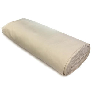 Full roll (thick) of unbleached cotton muslin on a white background