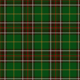 Swatch of Newfoundland tartan, featuring narrow white, yellow and red bands