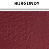 Lightly pebbled/distressed vinyl swatch in shade burgundy with label