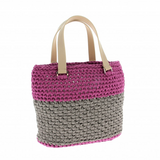 Valencia Bag Crochet Kit (crazy plum) finished project