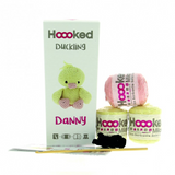 Danny Duckling Crochet Kit packaging and contents (balls, hook)