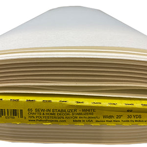 Full roll of white extra heavyweight stabilizer