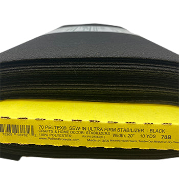 Pellon 70 Peltex Ultra-Firm Sew-in Stabilizer - 15 Inch X 1 Yard Heavyweight Stabilizer For Crafts