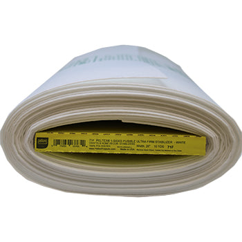 Full roll of white ultra firm (one-sided fusible) stabilizer