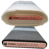 Group photo fusible featherweight interfacing rolls in white and charcoal grey