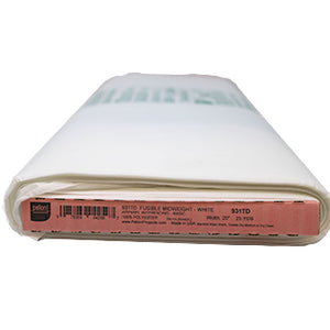 Full roll of white fusible midweight interfacing (non-woven)