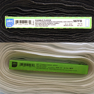 Pellon Fusible Fleece 987F, 45 Wide Quilting Interfacing, Iron-on White  Washable Lofty Stabilizer by the Yard 