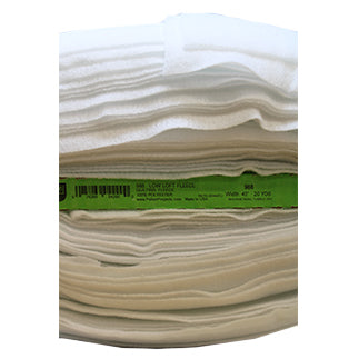 Full roll of white coloured sew-in fleece