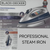 Professional Steam Iron packaging photos and title