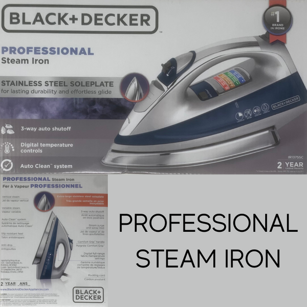 Professional Steam Iron Black Decker