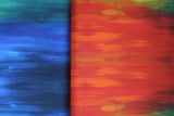 Flat swatch horizons fabric (marbled look rainbow ombre fabric)