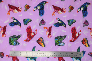 Group swatch migration themed printed fabrics in various styles/colours
