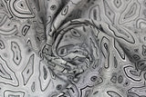 Swirled swatch linework themed fabric in mineral (black/white/grey mineral shapes abstract)
