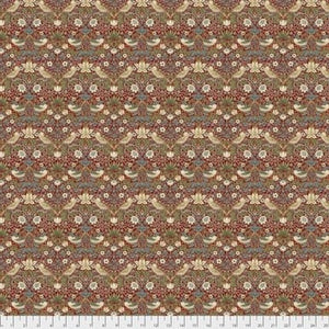 Group swatch strawberry floral printed fabric in various colours