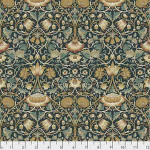 Swatch of intricate floral design fabric