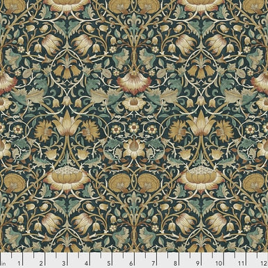 Swatch of intricate floral design fabric