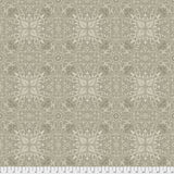 Square swatch Pure Ceiling fabric (greige floral tiled look fabric with intricate design allover)