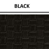 Black swatch of basketweave textured vinyl