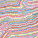 Swatch of Jupiter printed fabric in pastel