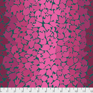 Group swatch ombre leaves printed fabric in various colours