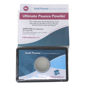White quilt pounce pad in packaging