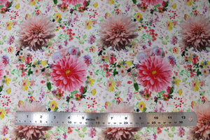 Group swatch assorted floral printed fabrics in various colours/styles