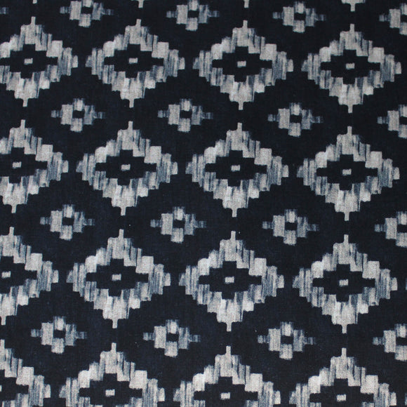 Swatch of shibouri printed fabric in blue