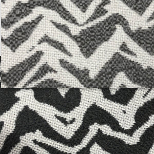 Group swatch upholstery fabric with zebra like print in various colours