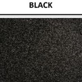 Metallic effect vinyl swatch in shade black with label