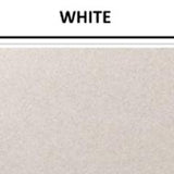 Metallic effect vinyl swatch in shade white with label