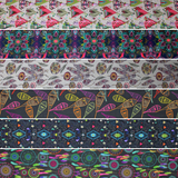 Group swatch of assorted Mohican printed fabrics in various styles