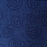 Square swatch swirls pattern material on dark blue