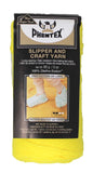 Ball of Phentex Slipper and Craft Yarn in packaging (allureing yellow)
