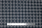 Flat swatch American themed printed fabric in Blue & White, Diamonds & Triangles