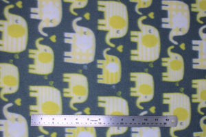 Group swatch animals printed fleece fabrics in various colours and styles