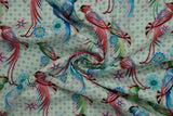 Print "Beautiful Sonnet" from the Birds In Paradise collection, twisted to show drape and texture.